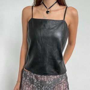 Vintage leather tank top